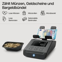 Mașină de numărat bani Safescan 6165 - Numărarea valorii monedelor și a bancnotelor, cu recunoaștere automată a rolelor de monede, cântar pentru numărarea rapidă a numerarului 4