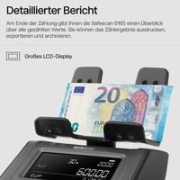 Mașină de numărat bani Safescan 6165 - Numărarea valorii monedelor și a bancnotelor, cu recunoaștere automată a rolelor de monede, cântar pentru numărarea rapidă a numerarului 5