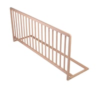 Safetots Extra široká a extra vysoká drevená zábrana na posteľ, prírodná, 60 cm výška x 140 cm šírka, bezpečnostná zábrana na posteľ pre batoľatá, vopred zmontovaná 3
