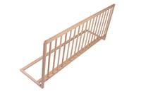 Safetots Extra široká a extra vysoká drevená zábrana na posteľ, prírodná, 60 cm výška x 140 cm šírka, bezpečnostná zábrana na posteľ pre batoľatá, vopred zmontovaná 2