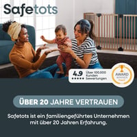 Safetots Wooden Elegance Drevená detská zábrana na schodisko prírodná – Bez vŕtania – 87-95 cm – Obojsmerné otváranie – Pre deti a domácich miláčikov 8