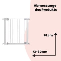 Safety 1st Automatikus Biztonsági Kapu Lépcsőhöz, Önzáró, Fúrás Nélkül, 61-136 cm, Fehér - Auto Close Metal 9