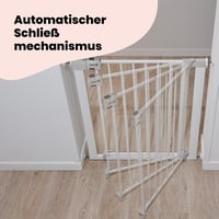 Safety 1st Automatikus Biztonsági Kapu Lépcsőhöz, Önzáró, Fúrás Nélkül, 61-136 cm, Fehér - Auto Close Metal 2