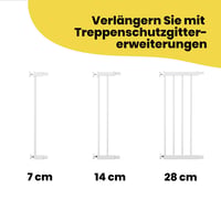 Safety 1st Automatikus Biztonsági Kapu Lépcsőhöz, Önzáró, Fúrás Nélkül, 61-136 cm, Fehér - Auto Close Metal 3
