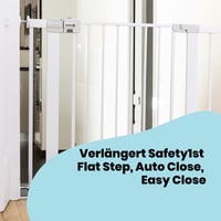 Bezpečnostné rozšírenie k zábrane Safety 1st 7 cm, biele, pre modely Easy Close Metal, Quick Close, Auto Close, Flat Step, montáž bez vŕtania 2