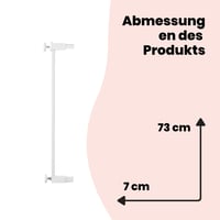 Bezpečnostné rozšírenie k zábrane Safety 1st 7 cm, biele, pre modely Easy Close Metal, Quick Close, Auto Close, Flat Step, montáž bez vŕtania 6