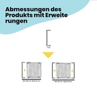 Safety 1st Easy Close Extra Tall sigurnosna vrata, bijela, 73–80 cm (maks. 94 cm), visina 91 cm, metalna vrata za stepenice koja se postavljaju bez bušenja 10