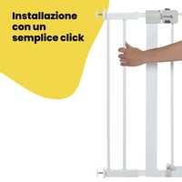 Predlžovací diel k bezpečnostnej zábrane Safety 1st Easy Close Metal, 14 cm, biely, montáž bez vŕtania, na schody a dvere 4