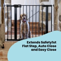 Predĺženie bezpečnostnej zábrany Safety 1st Easy Close Metal 14 cm, nadstavec na schodiskovú zábranu s montážou pomocou tlaku bez vŕtania, tmavosivé 2