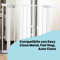 Predlžovací diel k bezpečnostnej zábrane Safety 1st Easy Close Metal, 14 cm, biely, montáž bez vŕtania, na schody a dvere 3