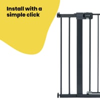 Predĺženie bezpečnostnej zábrany Safety 1st Easy Close Metal 14 cm, nadstavec na schodiskovú zábranu s montážou pomocou tlaku bez vŕtania, tmavosivé 3