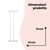Predlžovací diel k bezpečnostnej zábrane Safety 1st Easy Close Metal, 14 cm, biely, montáž bez vŕtania, na schody a dvere 7
