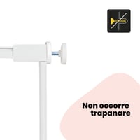 Predlžovací diel k bezpečnostnej zábrane Safety 1st Easy Close Metal, 14 cm, biely, montáž bez vŕtania, na schody a dvere 5