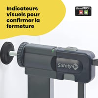 Poartă de siguranță metalică pentru copii Safety 1st Easy Close, 73-80 cm (max. 108 cm), închidere cu o singură mână, fixare fără găurire, sistem de închidere dublă, negru 6