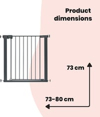 Safety 1st Fém Biztonsági Kapu Lépcsőhöz és Ajtóhoz 73-80cm Nyomásos Rögzítés - Gate 8