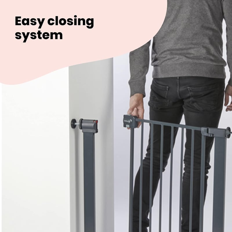 Safety 1st Fém Biztonsági Kapu Lépcsőhöz és Ajtóhoz 73-80cm Nyomásos Rögzítés - Gate