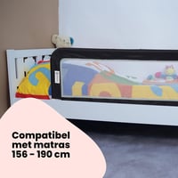 Safety 1st Hordozható Ágyneműtartó Sín, 18 hó-5 év, Utazáshoz, Automata Zár, Szürke 3