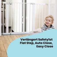 Safety 1st lépcsőkapu bővítés 28 cm fehér - összecsukható kapukhoz - 28 cm, White, Metal gate extension 2