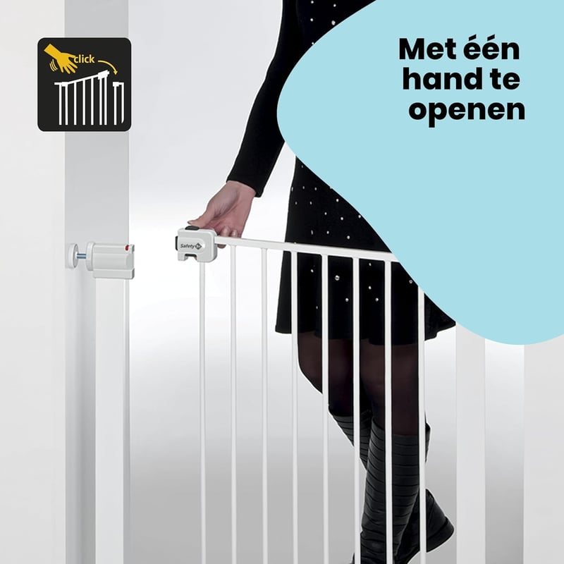 Safety 1st SecureTech Biztonsági Kapu 73-80 cm, Fúrás Nélkül, Fehér