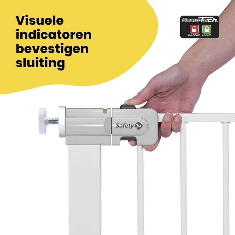 Safety 1st SecureTech Biztonsági Kapu 73-80 cm, Fúrás Nélkül, Fehér