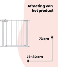 Safety 1st SecureTech Biztonsági Kapu 73-80 cm, Fúrás Nélkül, Fehér 8