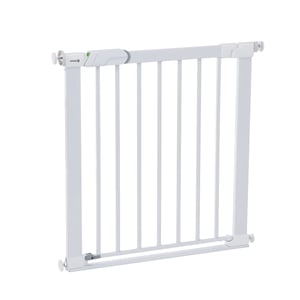 Sigurnosna vrata Safety 1st SecurTech Flat Step, 73-80 cm (maks. 101 cm), bijela, montaža bez bušenja, niski prag, otvaranje jednom rukom, samozatvarajuća