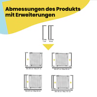 Bezpečnostná zábrana Safety 1st SecurTech Flat Step, 73 – 80 cm (max. 101 cm), biela, bez vŕtania, plochý prah, otváranie jednou rukou, samozatváracia 9