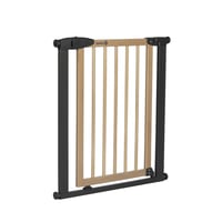 Detská bezpečnostná zábrana Safety 1st Simply Close, drevo a kov, 73 – 80 cm (max. 94 cm), montáž tlakom bez vŕtania, otváranie jednou rukou, drevo a grafitová farba 1