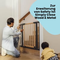 Predĺženie bezpečnostnej zábrany Safety 1st Simply Close, 7 cm, drevené, montáž bez vŕtania, na dvere a schody, doplnok k detskej zábrane 2