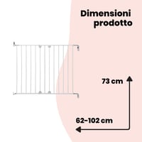 Bezpečnostná zábrana na stenu Safety 1st WallFix na schody a dvere, 62-102 cm, biela, otváranie jednou rukou, montáž na stenu, jednoduchá montáž 7