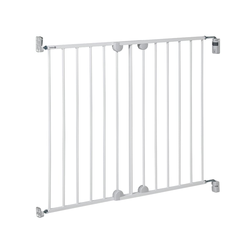 Bezpečnostná zábrana na stenu Safety 1st WallFix na schody a dvere, 62-102 cm, biela, otváranie jednou rukou, montáž na stenu, jednoduchá montáž