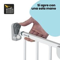 Bezpečnostná zábrana na stenu Safety 1st WallFix na schody a dvere, 62-102 cm, biela, otváranie jednou rukou, montáž na stenu, jednoduchá montáž 3
