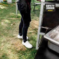 SAFETY JOGGER Acélcsúszású Munkavédelmi Klumpa Fehér Uniszex Konyhai Cipő 2