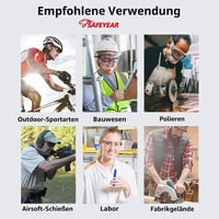 SAFEYEAR Munkavédelmi Szemüveg UV Védelemmel, Páramentesítő Lencse, Karcolásálló 9