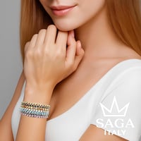 SAGA GIOIELLI Tenisz karkötő uniszex rozsd 7