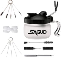 Sagud Airbrush tisztítókészlet üvegtartóval, kefékkel és tűkkel 1