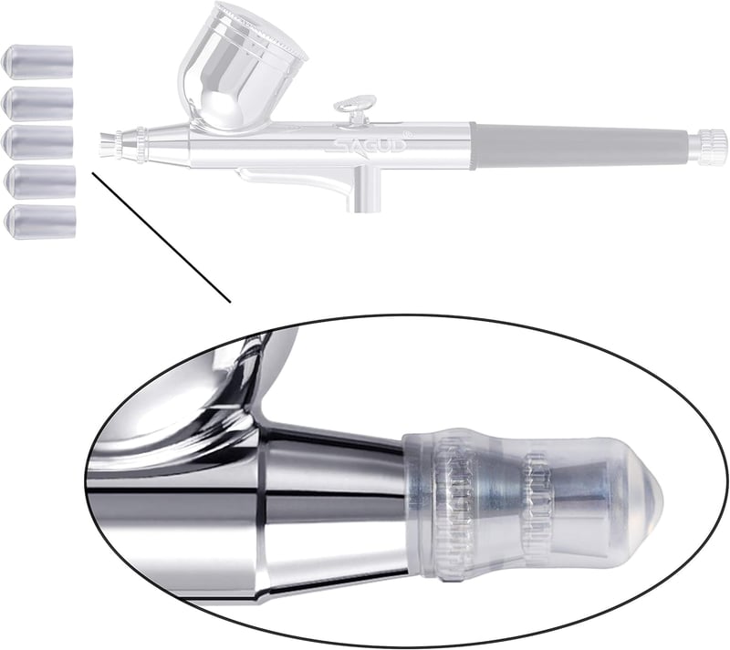 Sagud Airbrush tisztítókészlet üvegtartóval, kefékkel és tűkkel