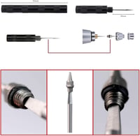 Sagud Airbrush tisztítókészlet üvegtartóval, kefékkel és tűkkel 4