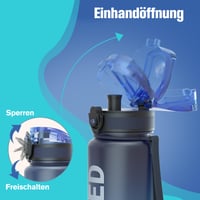 Motivačná športová fľaša Sahara Sailor 1000 ml, BPA-free Tritan, nepriepustná fľaša na vodu na bicykel, kempovanie, jogu, do fitka 3