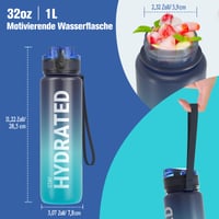 Motivačná športová fľaša Sahara Sailor 1000 ml, BPA-free Tritan, nepriepustná fľaša na vodu na bicykel, kempovanie, jogu, do fitka 5
