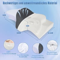 SAHEYER Ergonomikus Memóriahabos Nyakpárna Ortopédikus Nyak Támasztó Oldal és Hátpárna 6