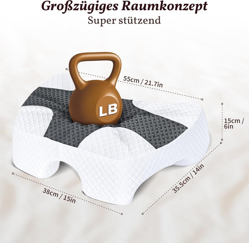 SAHEYER ergonomikus oldalsó alvópárna memóriahabbal nyak- és vállnak