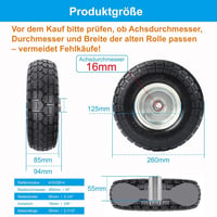 SAICOOS Sackli Kerekek 260x85mm Tömör Gumi 4.10 3.50-4 Csere Kerék Pár 2