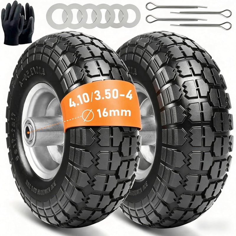 SAICOOS Sackli Kerekek 260x85mm Tömör Gumi 4.10 3.50-4 Csere Kerék Pár