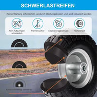 SAICOOS Sackli Kerekek 260x85mm Tömör Gumi 4.10 3.50-4 Csere Kerék Pár 3