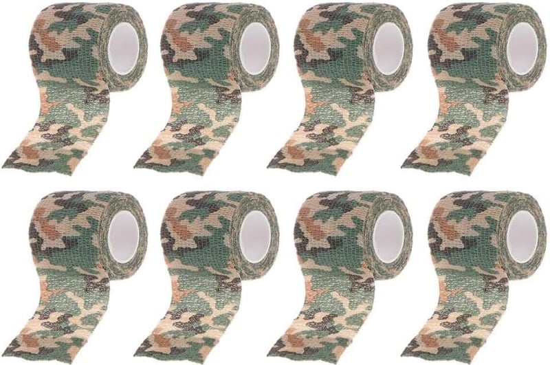 Saiginida 8 tekercs kamuflázs rugalmas szalag 5cm x 4,5m öntapadó