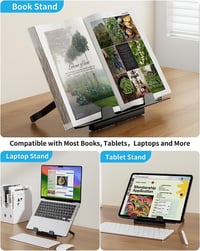 SAIJI 60x40cm Laptop Asztal Állítható Magassággal és Szögtámasszal 5