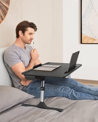 SAIJI 60x40cm Laptop Asztal Állítható Magassággal és Szögtámasszal 7