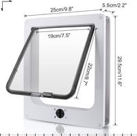 Sailnovo 4 irányú macskaajtó kutyaajtó 25x29cm teleszkópos kerettel 3
