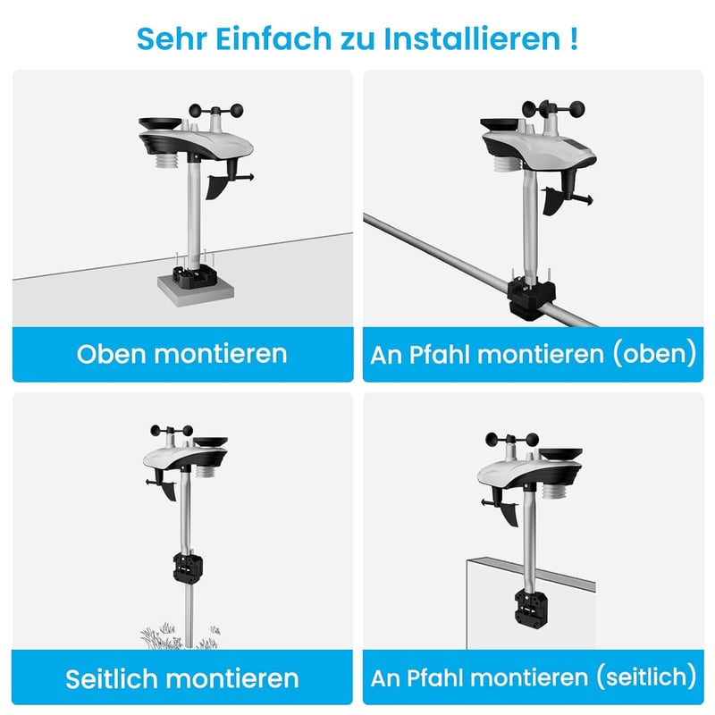 Sainlogic SA6 Plus Wi-Fi Intelligens Időjárásállomás Csapadékmérővel és Szélmérővel